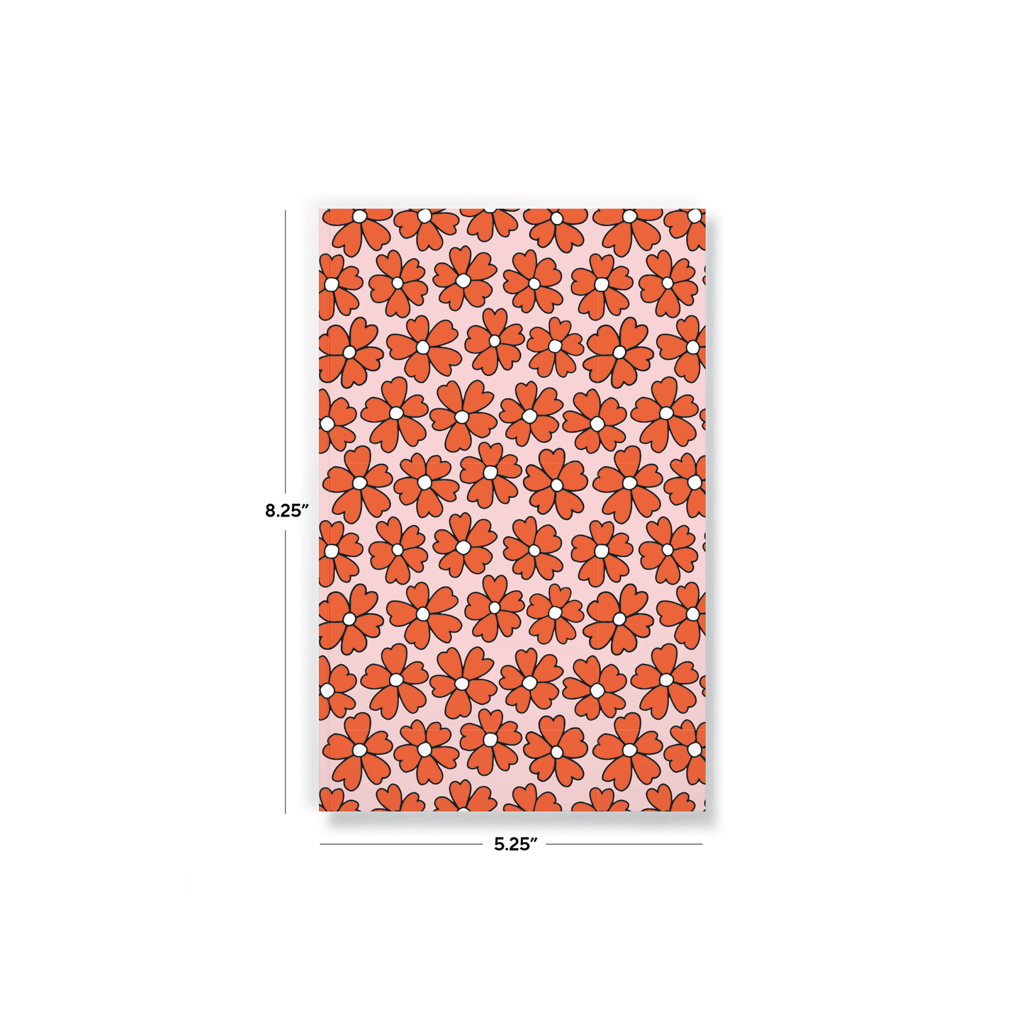 Miss Daisy Classic Layflat Journal Notebook with floral cover, 144 lined pages for guided journaling and journal prompts