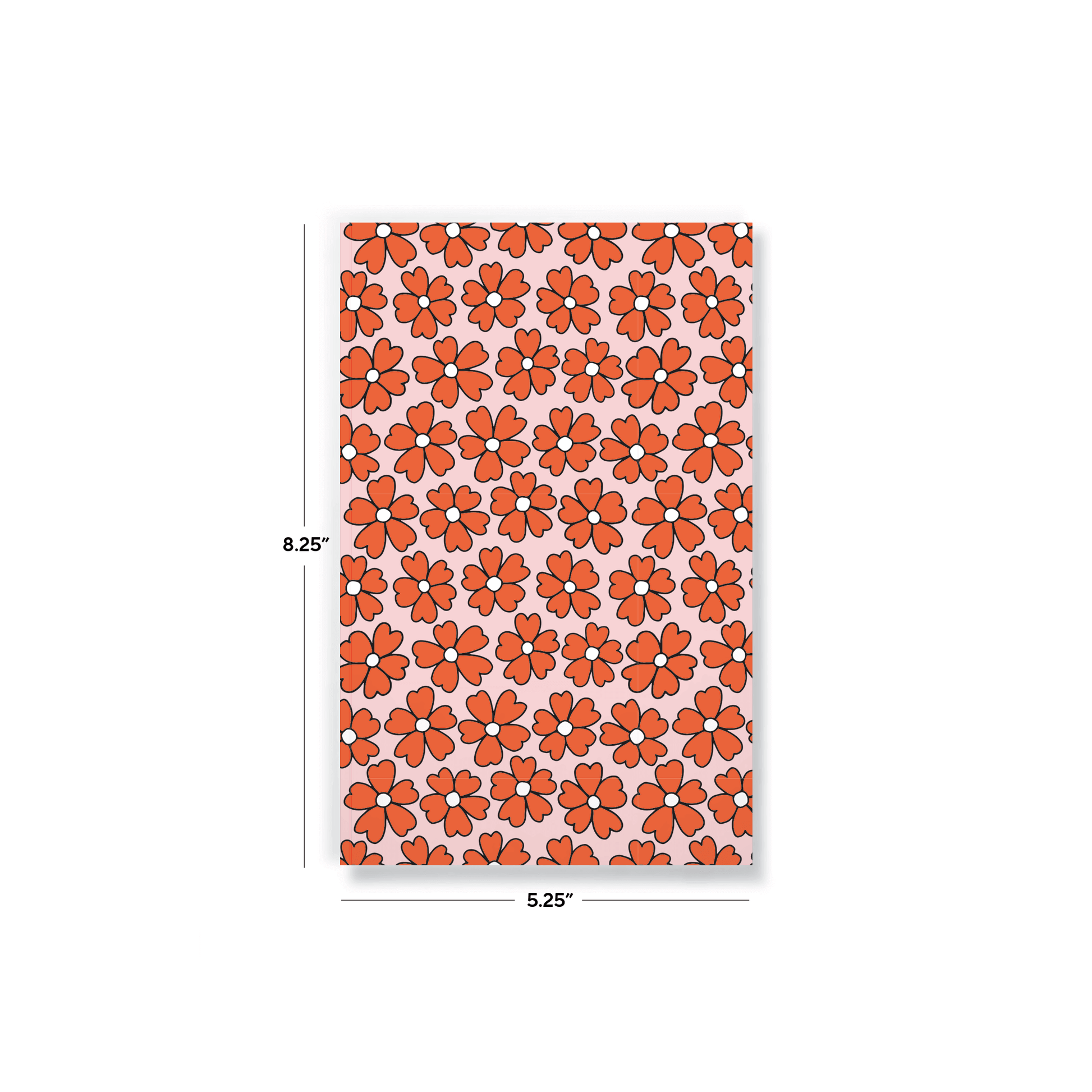 Miss Daisy Classic Layflat Journal Notebook with floral cover, 144 lined pages for guided journaling and journal prompts