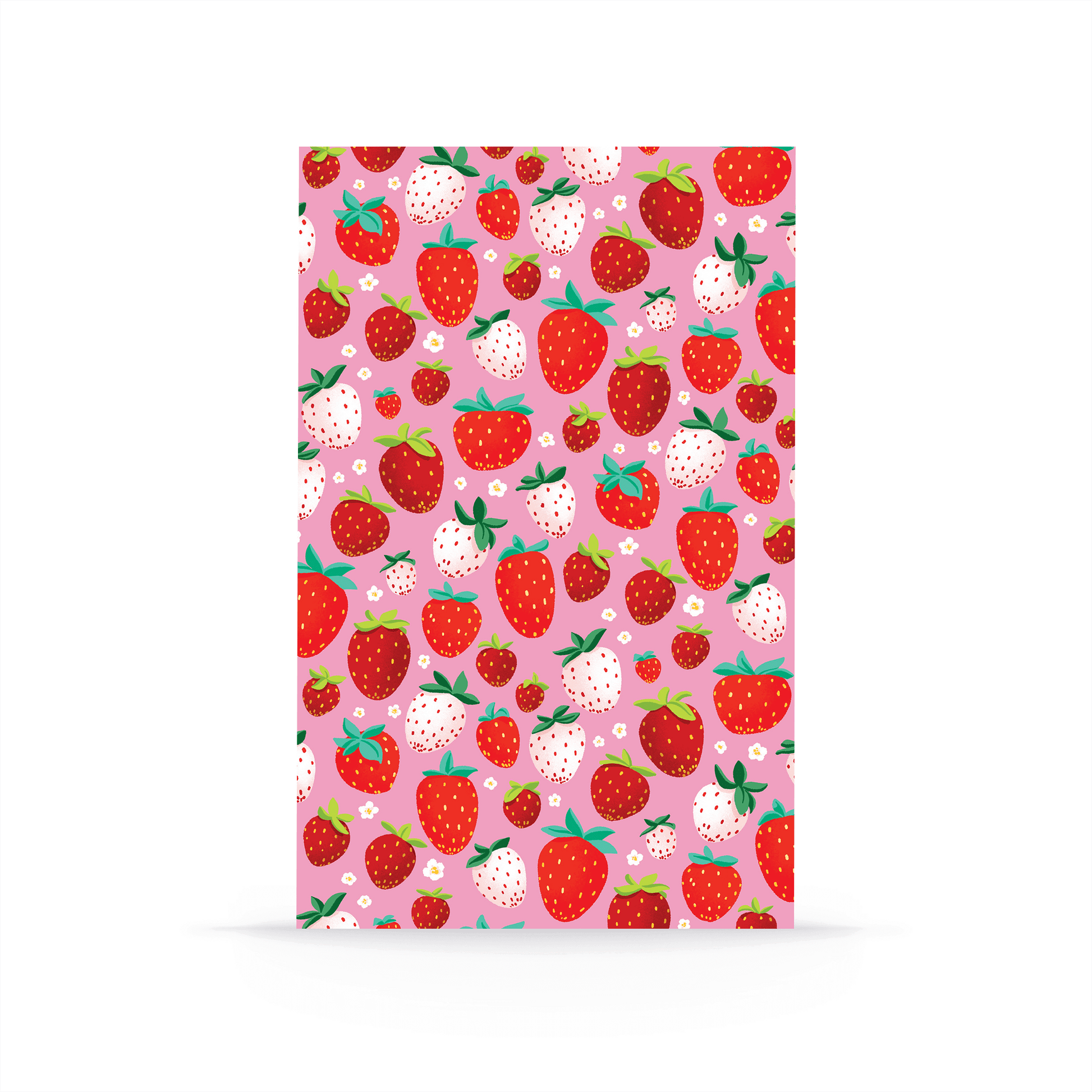 Berrylicious Classic Layflat Journal Notebook with strawberry print cover, perfect for journaling, journal prompts, and guided journaling.