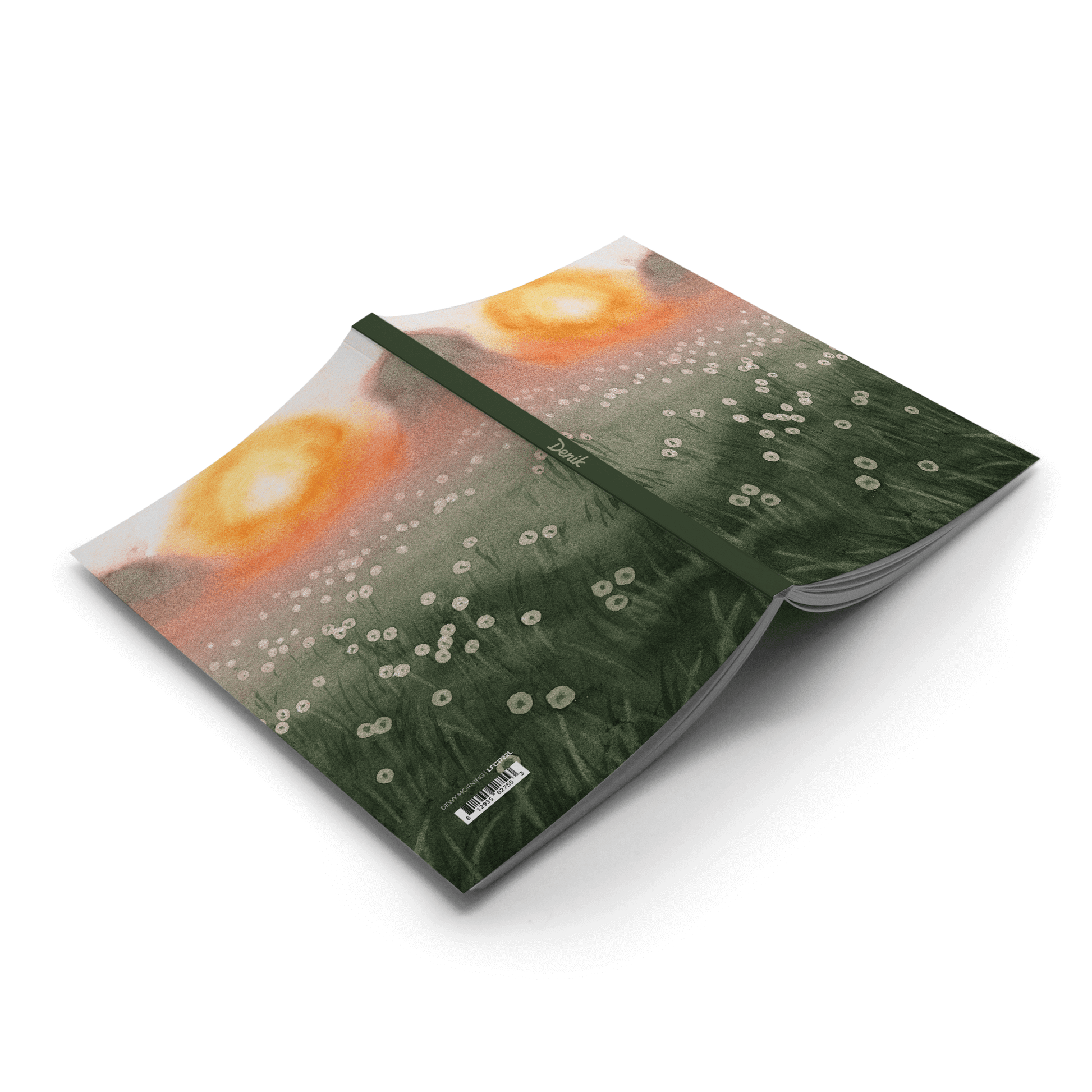 Dewy Morning Classic Layflat Journal Notebook with sunset cover design, ideal for journaling, journal prompts, guided journaling, and journal supplies.