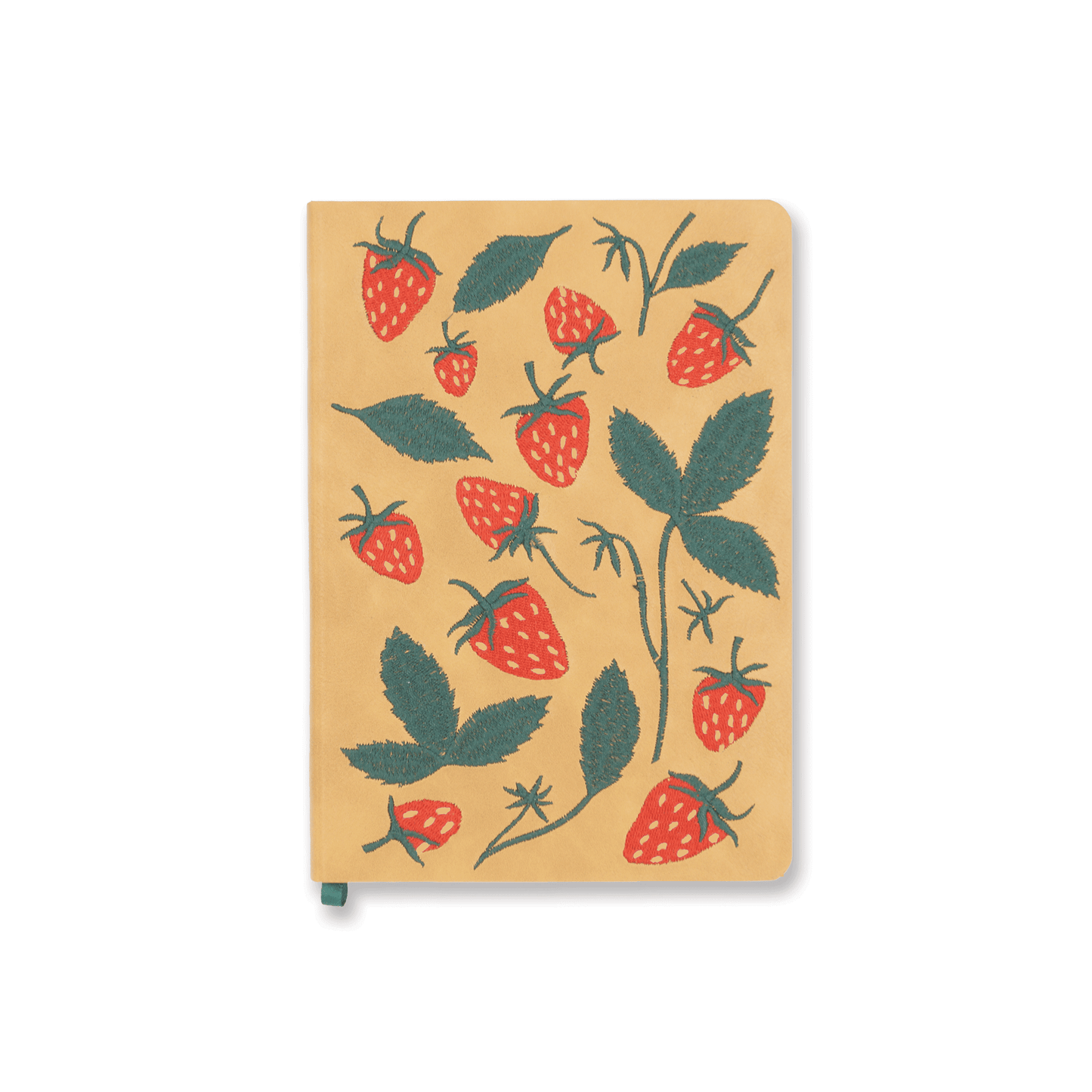 "Elana's Berries Embroidered Journal Notebook - Fun hardcover with berry design, perfect for journaling and guided journal prompts."