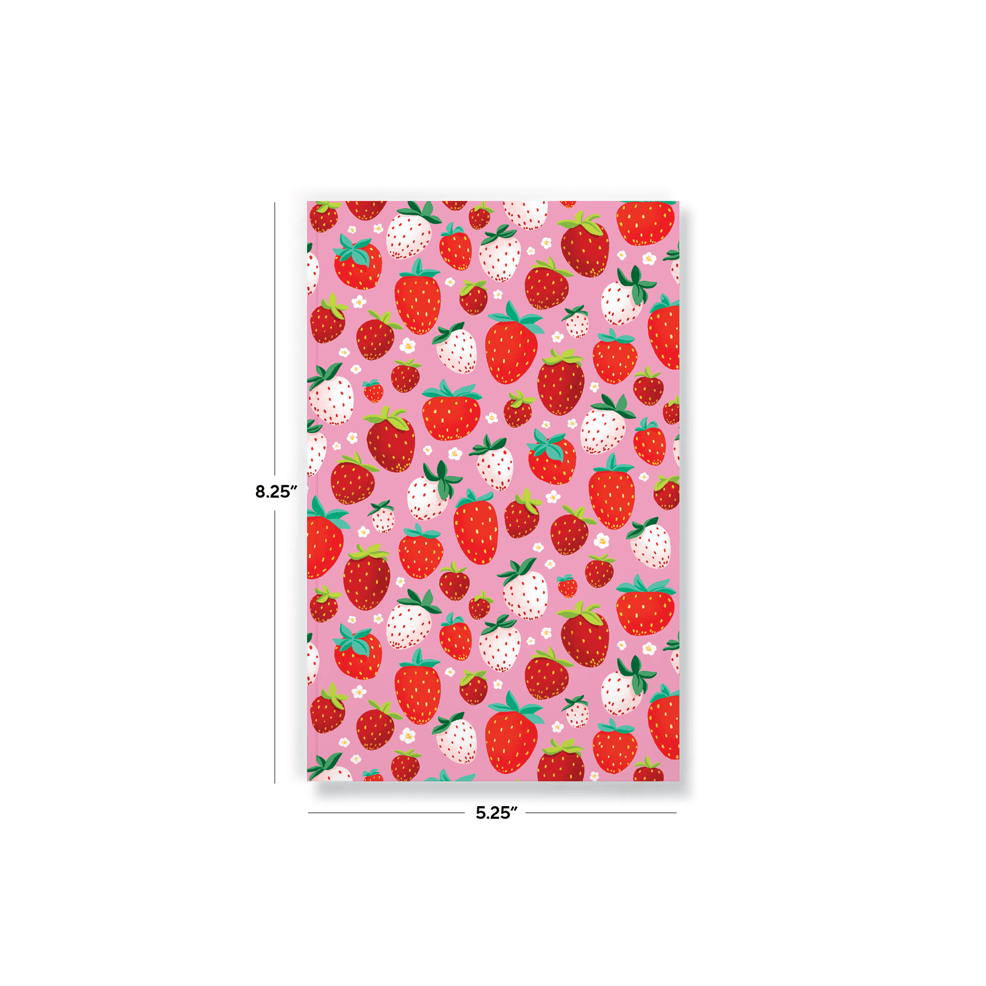 Berrylicious Classic Layflat Journal Notebook with vibrant strawberry-patterned cover - perfect for journaling, journal prompts, and guided journaling.