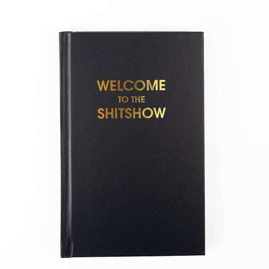 Welcome to the S***show journal with bright metallic black cover and gold foil print for unique journaling experience.