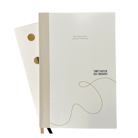 Discover yourself with the Thirty Days of Self-Discovery journal, elegant cover design perfect for thoughtful journaling.