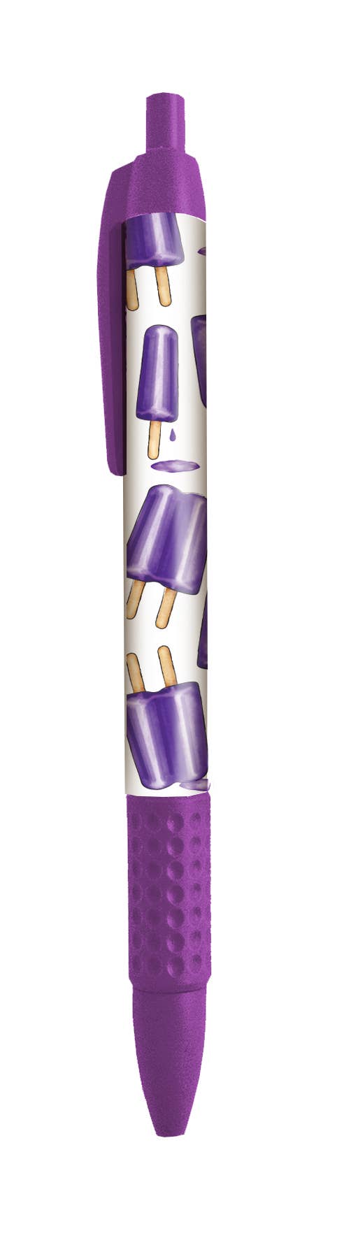 Carnival Scented Pen Set purple Popsicle-designed pen for sweet journaling fun. Perfect journal supplies for journaling and guided journaling.