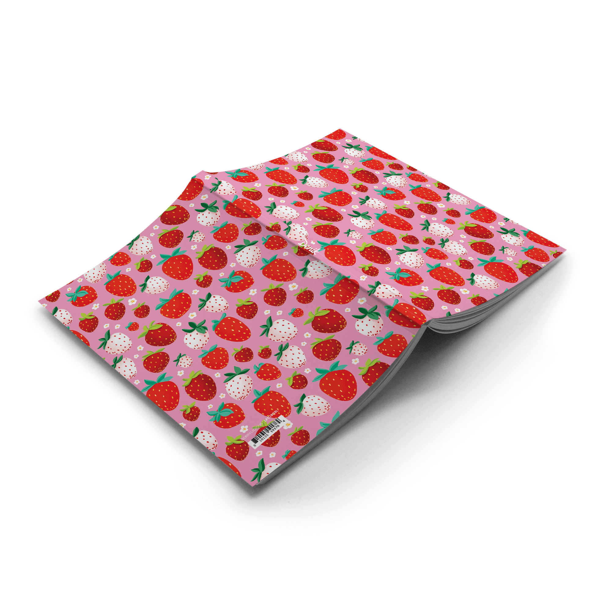 Berrylicious Classic Layflat Journal Notebook with strawberry design and durable, water-resistant cover for stylish journaling.