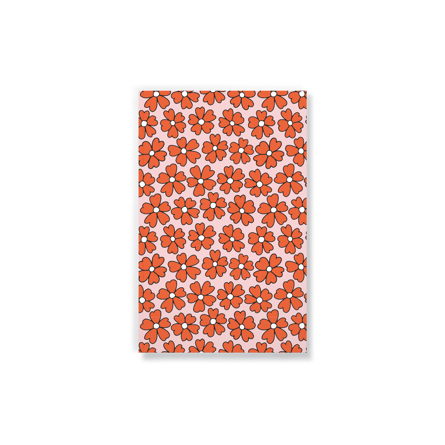 Miss Daisy Classic Layflat Journal Notebook with vibrant orange floral cover, perfect for journaling, journal prompts, and guided journaling