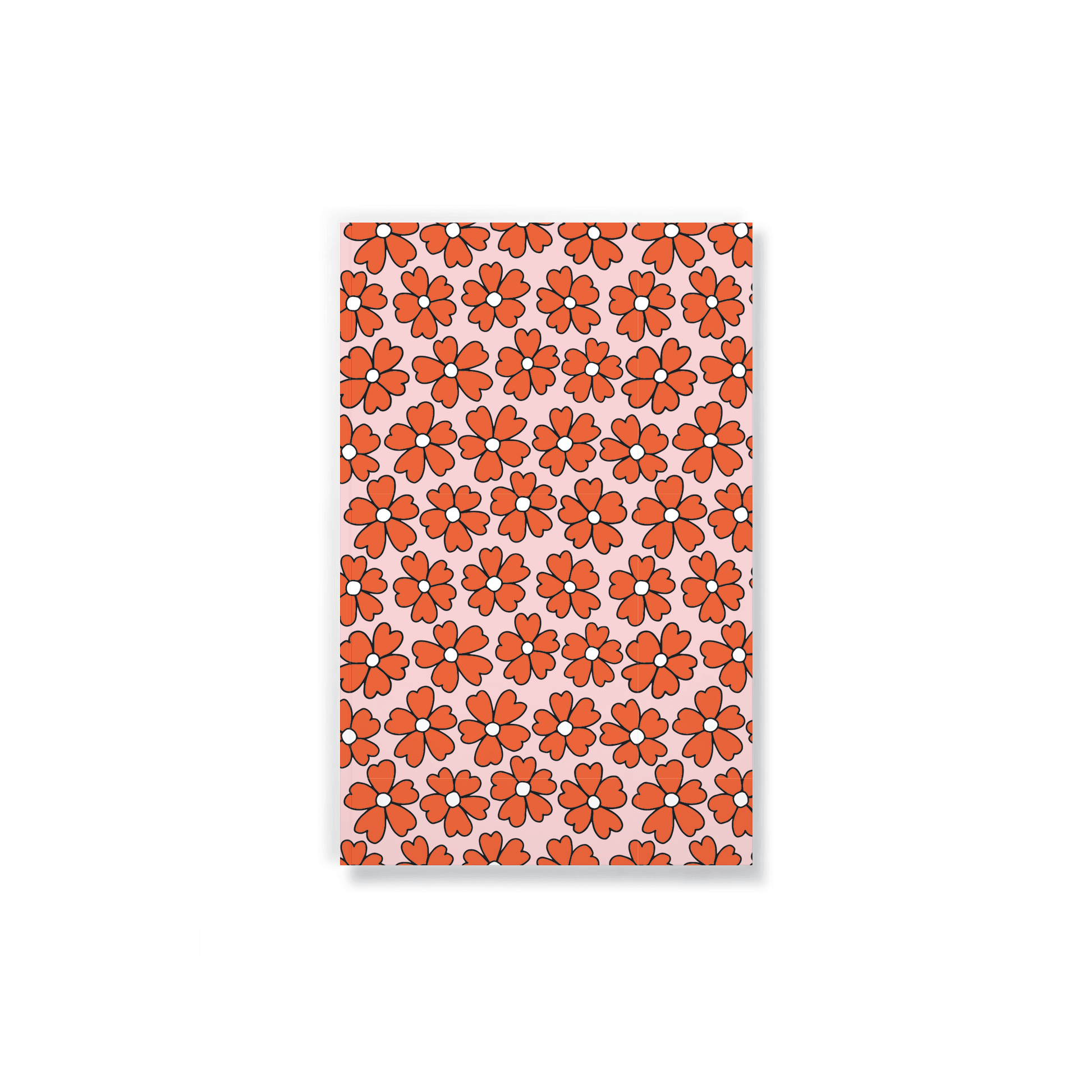 Miss Daisy Classic Layflat Journal Notebook with vibrant orange floral cover, perfect for journaling, journal prompts, and guided journaling